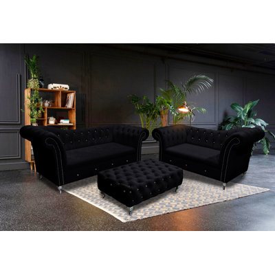 Painter Velvet Living Room Set