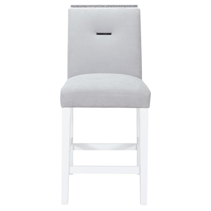 ARIYA GREY BAR STOOLS (KIT OF 2), Grey