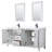 Daria 72'' Double Bathroom Vanity with Carrara Marble Top with Mirror-108910119-108910141-108910117
