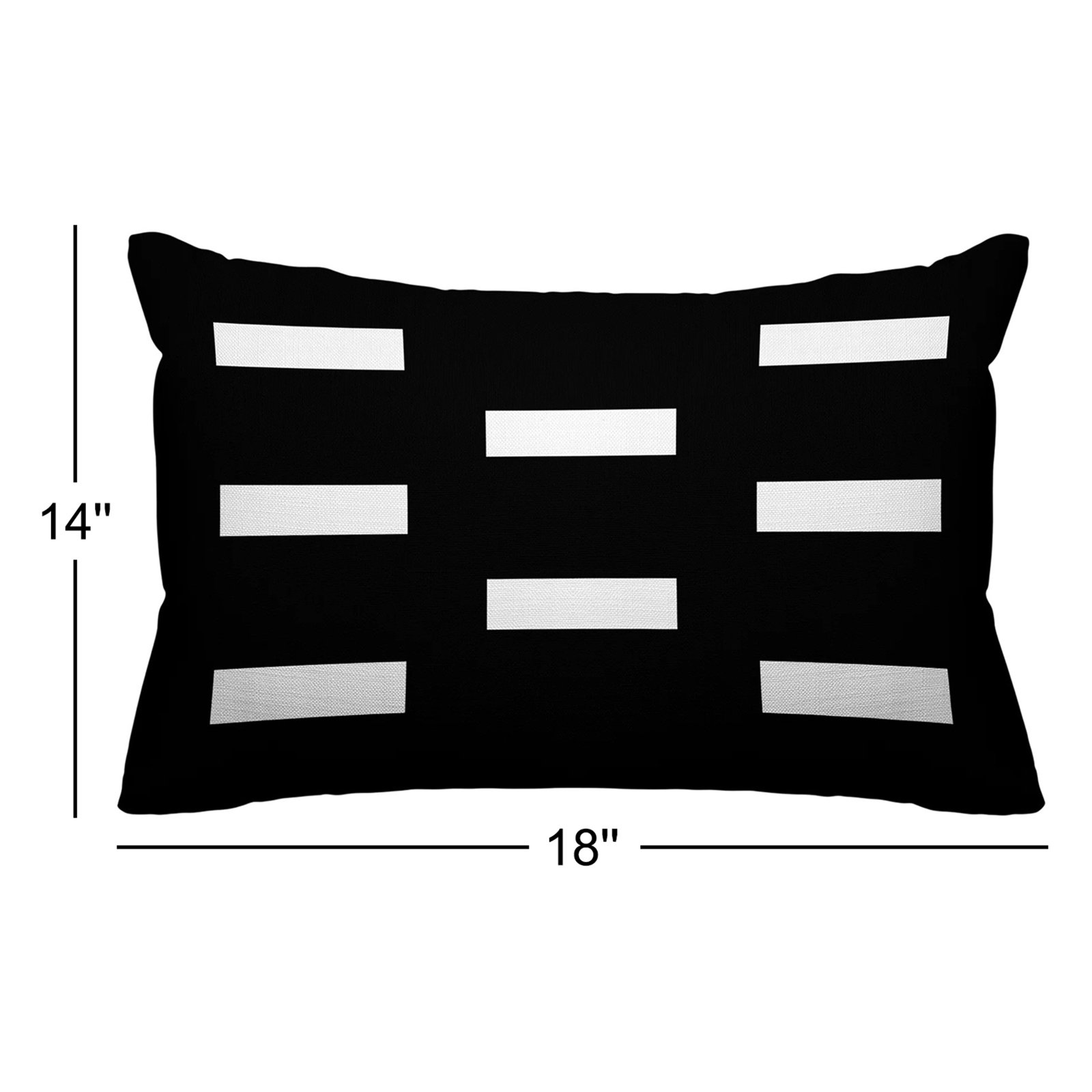 Luella Geometric Indoor/Outdoor Throw Pillow, Black