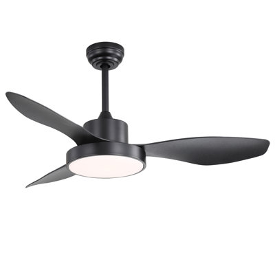 47 Inch Ceiling Fan With 22W LED Light And Remote Control 6 Speeds Reversible DC Motor For Bedroom
