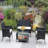 4 PC Rattan Patio Furniture Set Outdoor Patio Cushioned Seat Wicker Sofa-2114676055