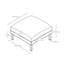 Repose-pieds avec coussin Zoar