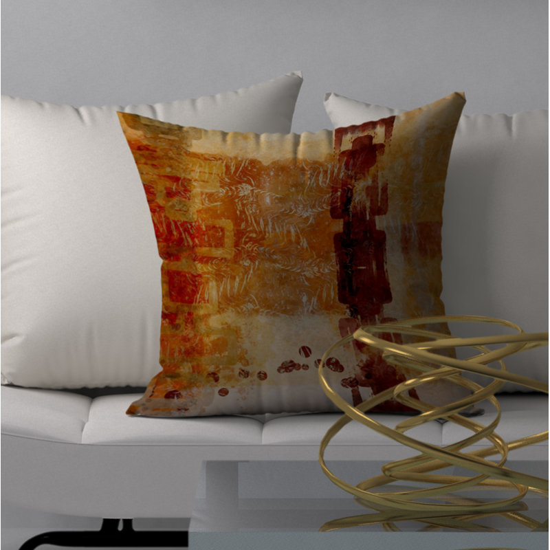 Abstract Throw Pillow, 24" H x 24" W