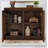 Mid Century Modern Fluted Hollowed Out Sideboard Cabinet With 2 Outlet Holes, Spacious Storage For Living Room And Dining Room-1254968639