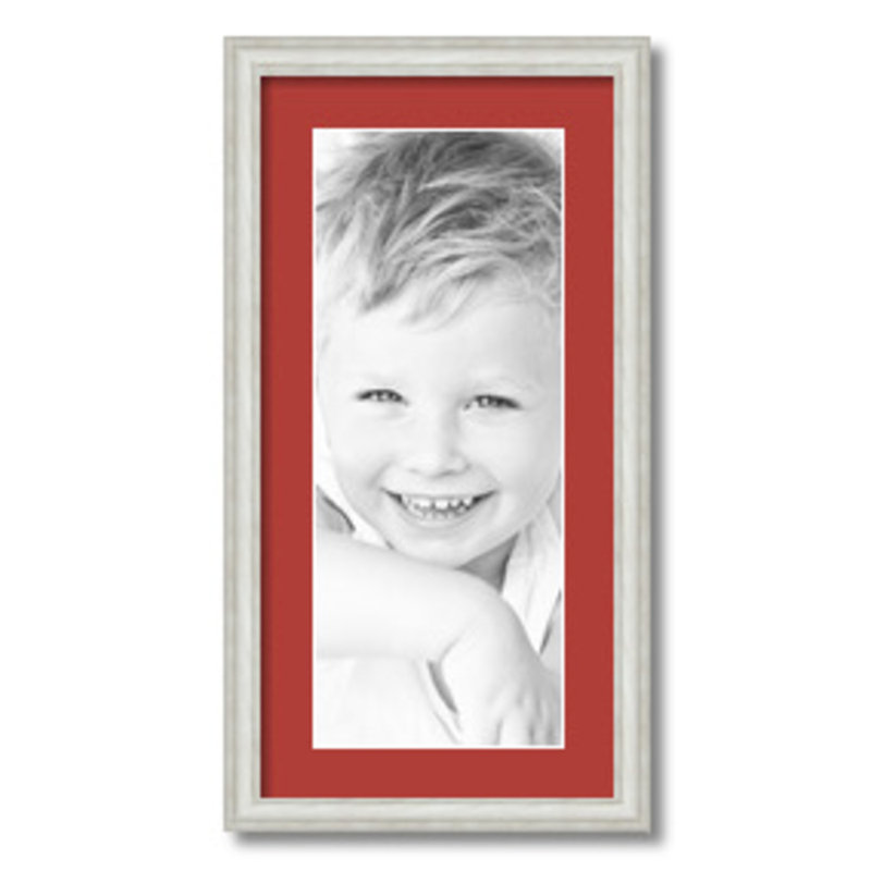 12x24 Deep Red and Off-White Wood Picture Frame