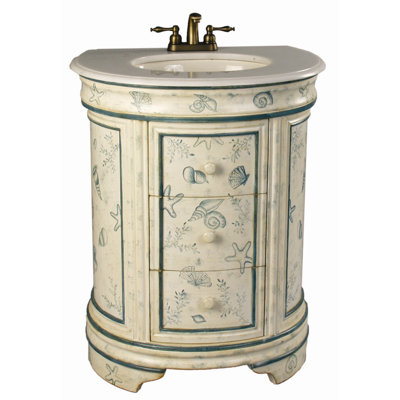 25'' Single Bathroom Vanity with Stone Top