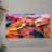 Chic Floral Print Soft Non Woven Rug in Exquisite Monochrome Shade for an Elegant Home Addition