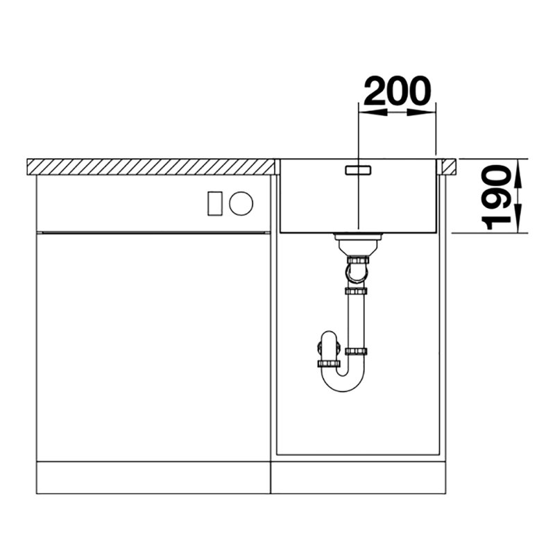 Andano 44 x 44cm Inset Kitchen Sink