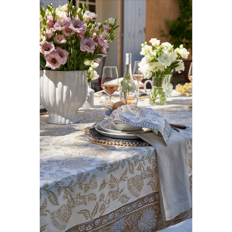 Chloe Napkins - Blue/Brown - 20" x 20" - Set of 4