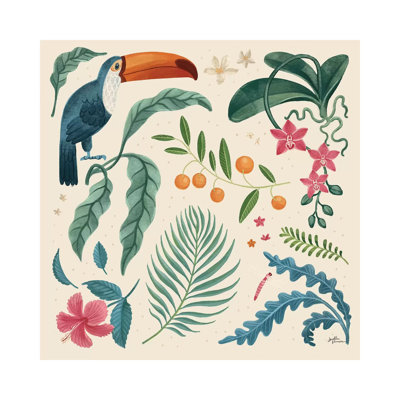 Jungle Love III Cream by Janelle Penner - Wrapped Canvas Print
