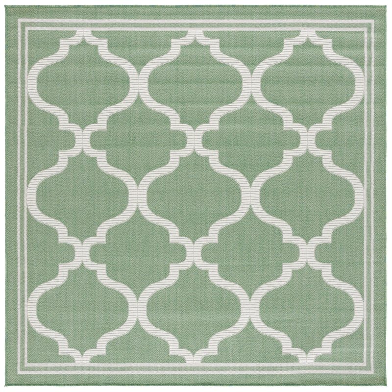 Tapis d'intérieur / extérieur géométrique lavable à la machine Jaxzen, Carré 6 pi 7 po