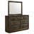Arignote 7-Drawer Bedroom Dresser And Mirror Set Dark Oak