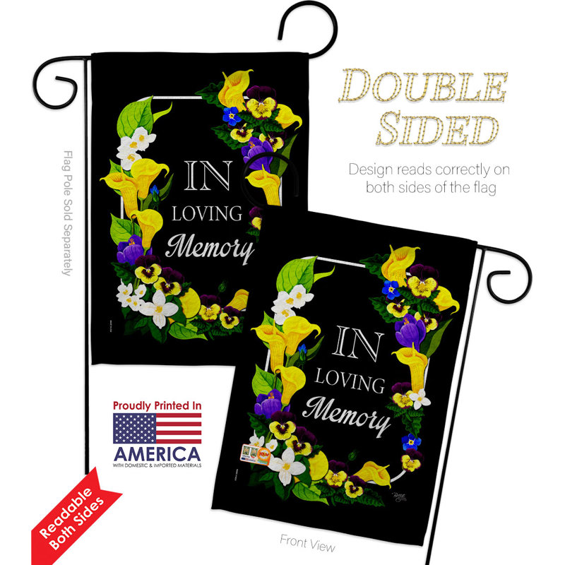 Double Sided 18.5'' H x 13'' W Polyester Flag Set