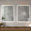 Miroir de salle de bain sans cadre avec éclairage DEL à intensité variable, traitement antibuée, 3 couleurs d'éclairage, fonction mémoire, verre trempé, certifié UL-591362652
