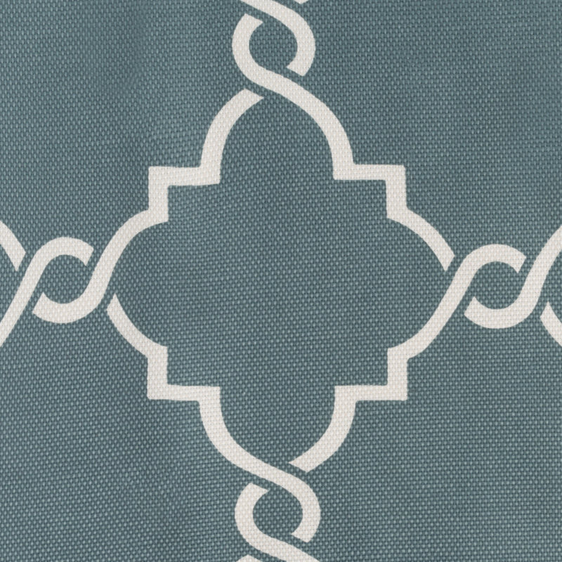 Puddle Length Blue and White Grommet Cotton Blend Curtains
