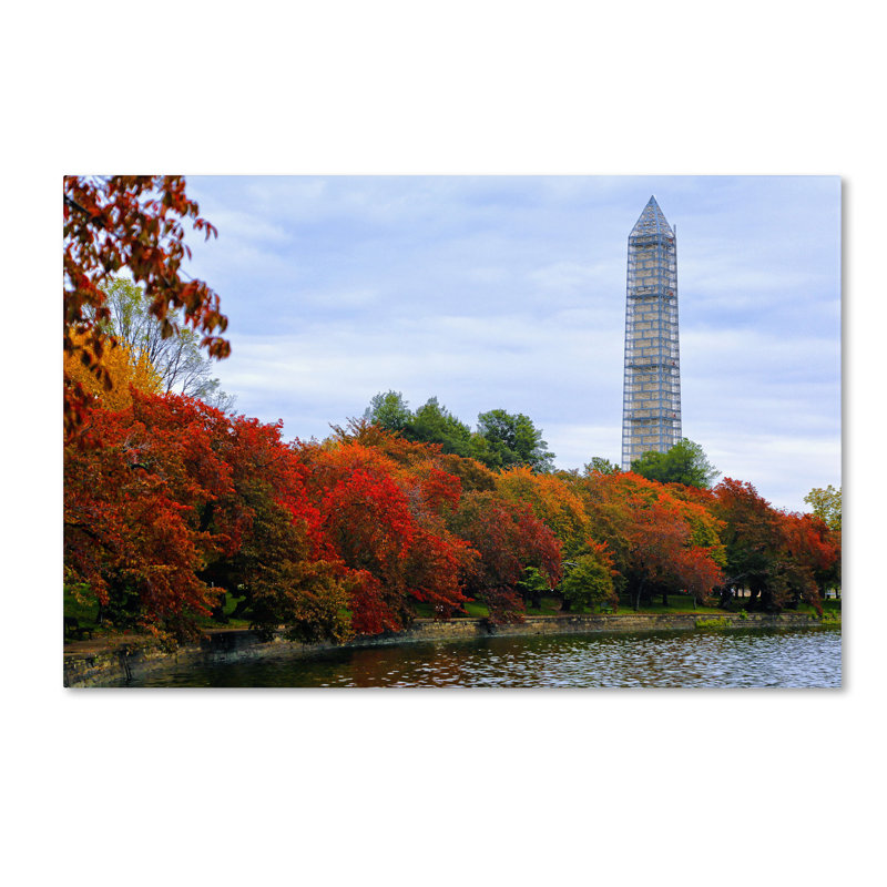 'Tidal Basin Autumn 2 Photographic Print on Wrapped Canvas, 22" H x 32" W x 2" D