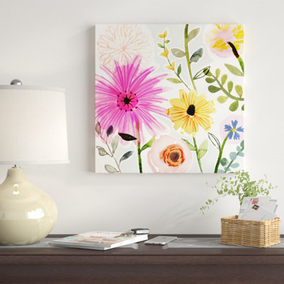 Floral Pop I by Victoria Borges - Painting on Canvas