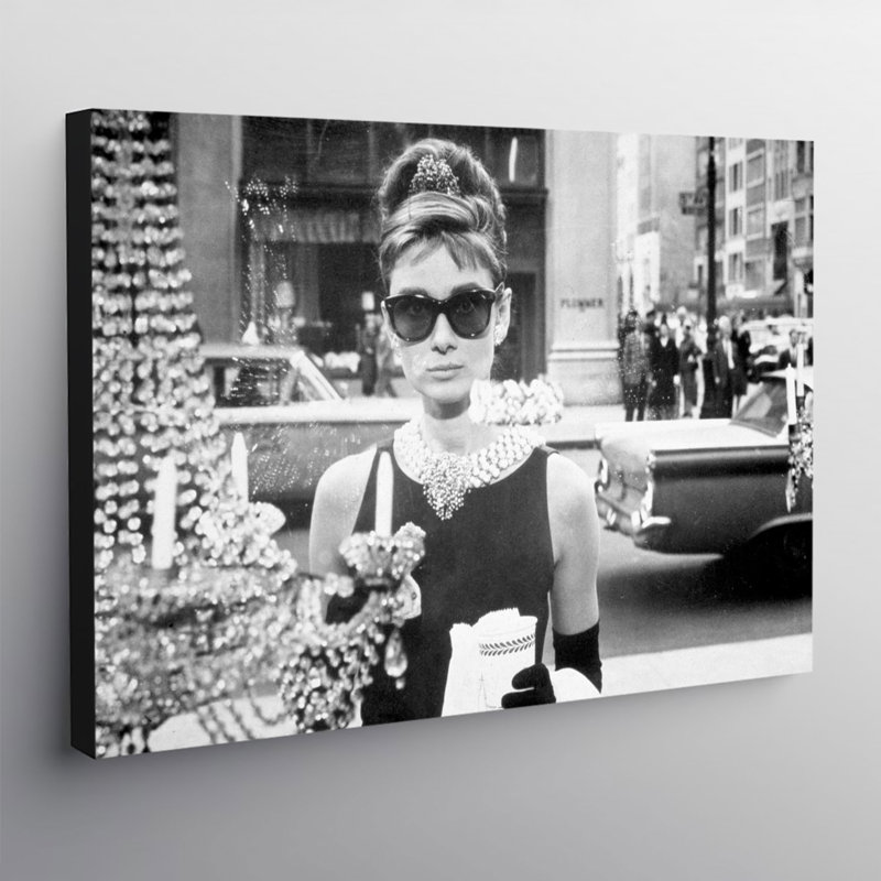 Audrey Hepburn Breakfast At Tiffany's - Wrapped Canvas Print, 84cm H x 120cm W x 4cm D