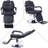 Heavy Duty Barber Chair With Reclining Back - High-Density Sponge, Stable Steel Base, Includes Cape