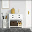 Armoire à café, buffet, armoire de cuisine avec 4 tiroirs et tablette inférieure à lattes pour la cuisine et le salon