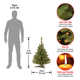 Kincaid Spruce 3' Artificial Spruce Christmas Tree with Clear Lights