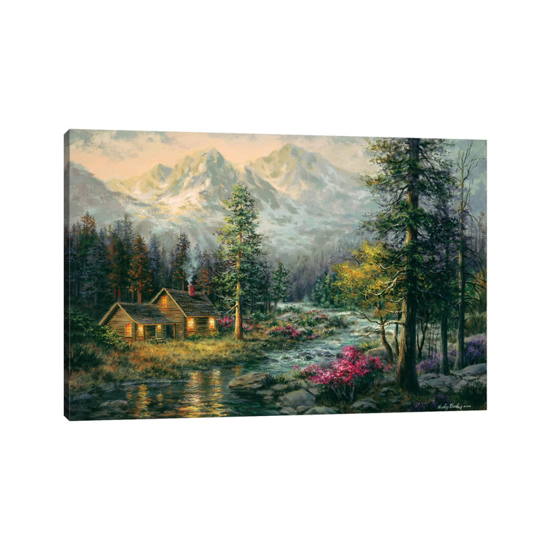 Camper's Cabin 1 Piece Painting on Canvas, 101.6 cm H x 66.04 cm W x 1.91 cm D, No Frame