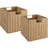 Storage Basket, Set Of 2 Hand-Woven Basket, 11 Inch Storage Baskets For Organizing And Decor, Foldable Cube Storage Organizer Bins Baskets For Shelves, Woven Basket, Natural