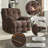 42" Oversized Rocker Recliner Chair, Swivel Rocker Recliner For Living Room, overstuffed Extra Wide Rocking Recliners Soft With Breathable Soft Fabric, up To 350lbs-222894003-222894001