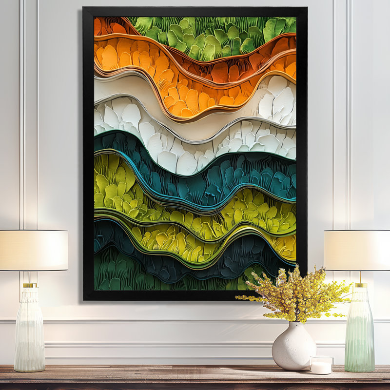 Ofori - Abstract Wall Art, H 32 po x l 16 po, Noir, noir, noir, noir, Reproduction encadrée d'une seule photo