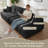 111" Modular Sectional Sofa, 4-seat Oversized Deep Seat Cloud Couch, No Assembly Required, Convertible Straight Sofa To L-shaped For Living Room, Apartment & Home, Black-1709160465