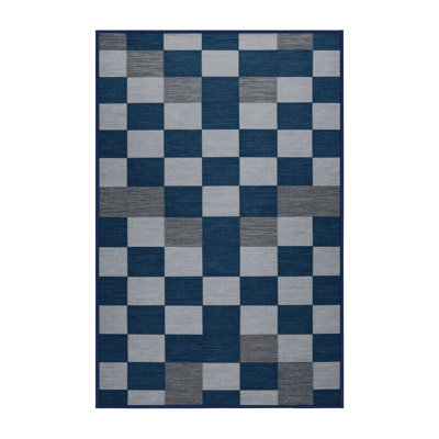 Machine Washable Botanical Brown Area Rug