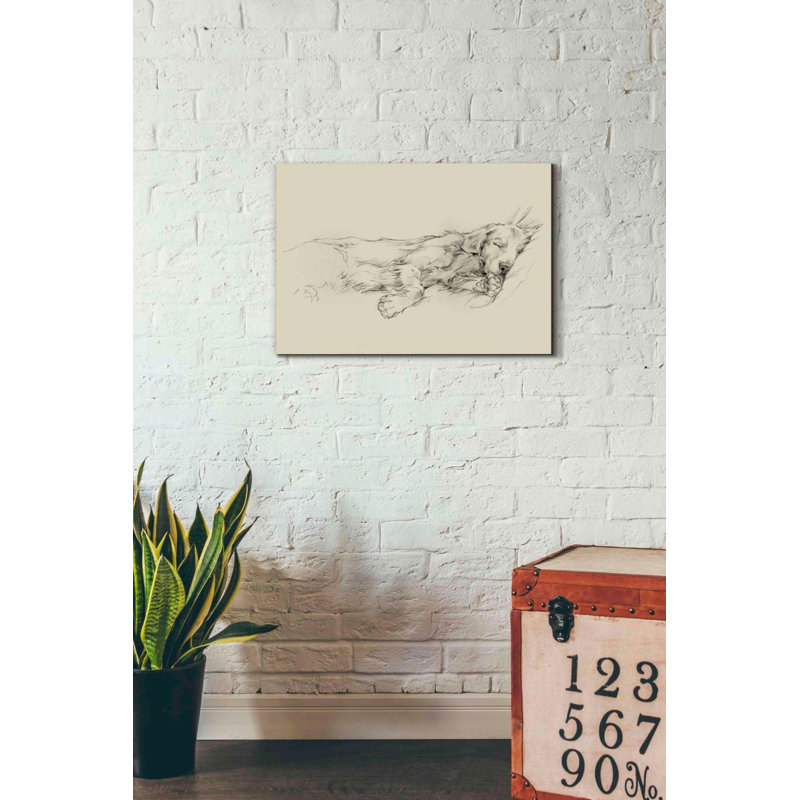 «Dog Days III» par Ethan Harper, art mural sur toile, H 18 po x l 26 po x P 0,75 po