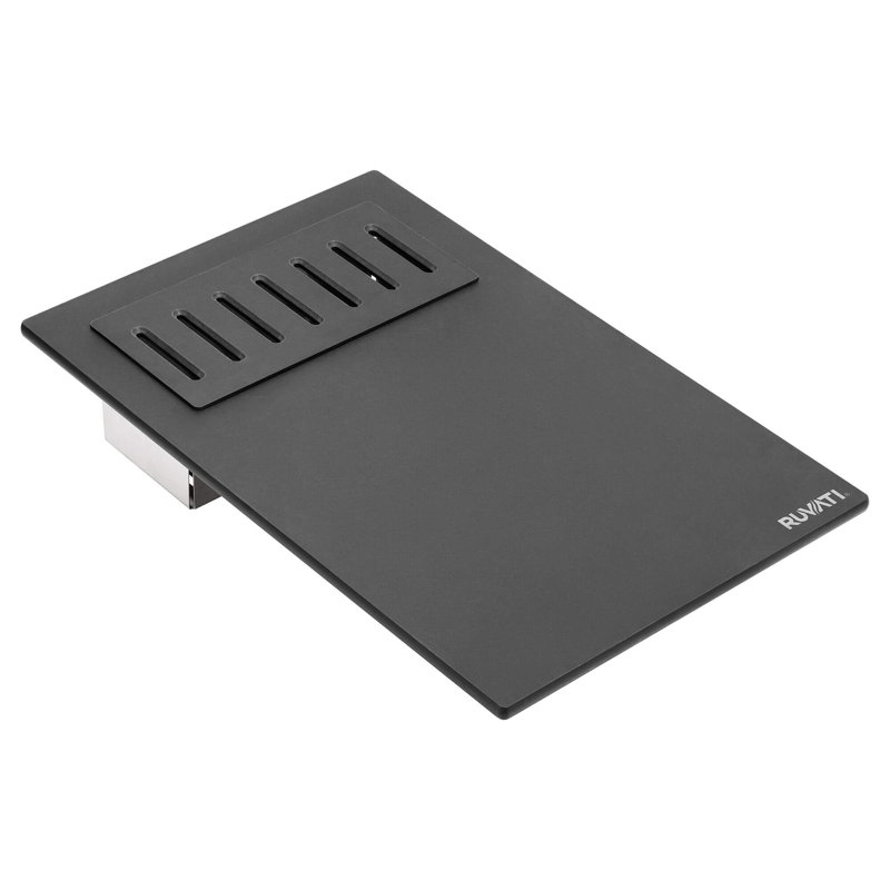 Planche à découper Ruvati LedgeFit, Noir