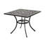 Table de salle à manger élégante en aluminium coulé et cuivré brillant - salle à manger transparente avec un aspect brillant
