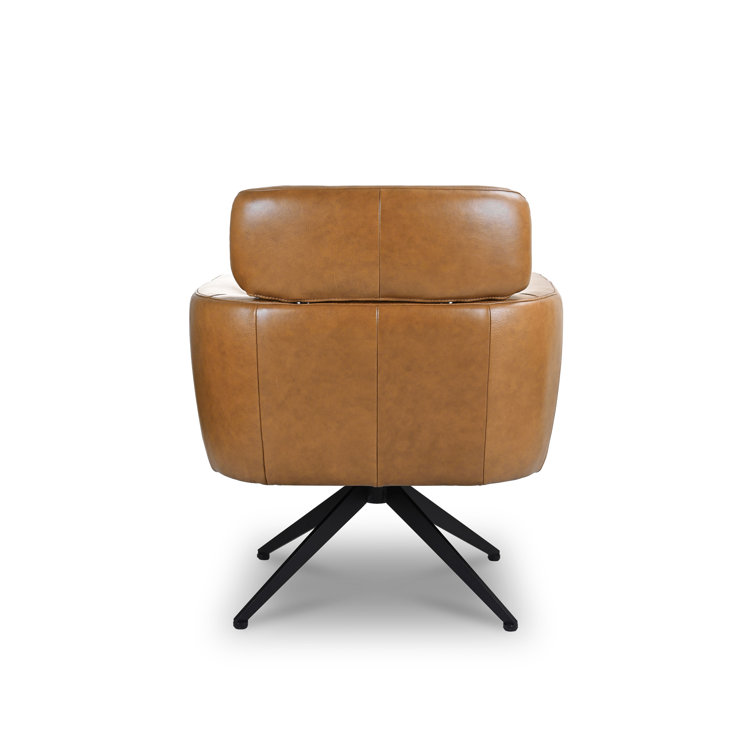 Milner Swivel Chair - Leather - Muse & Merchant