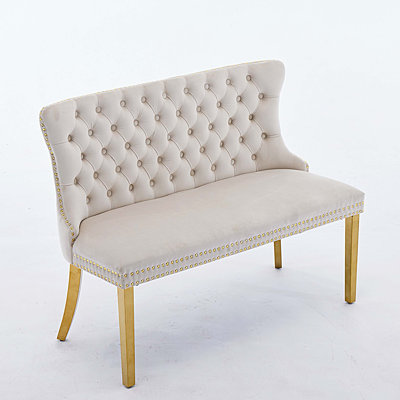 Velvet Double Dining Loveseat Bench by Mercer41