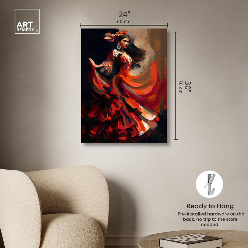 «Dancer II Canvas» par Art Remedy, Toile tendue, H 30 po x l 24 po