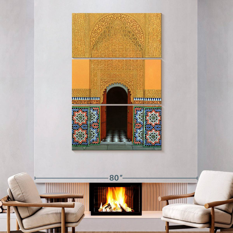 Nicci Door Marrakech, 74" H x 48" W