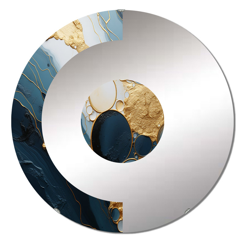 Chiyoka - Miroir mural demi-cercle, 23,6 po x 23,6 po