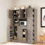 Garde-manger autoportant avec armoire latérale, tablettes de porte et tiroir-793195864-793195865