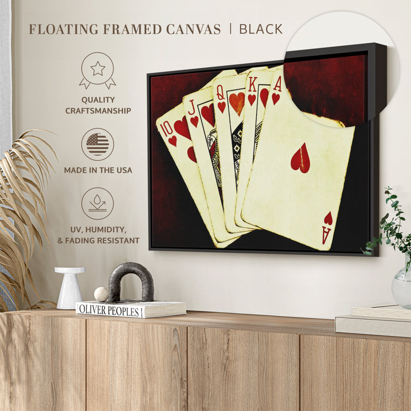 Royal Flush, reproduction sur toile, H 13 po x l 19 po