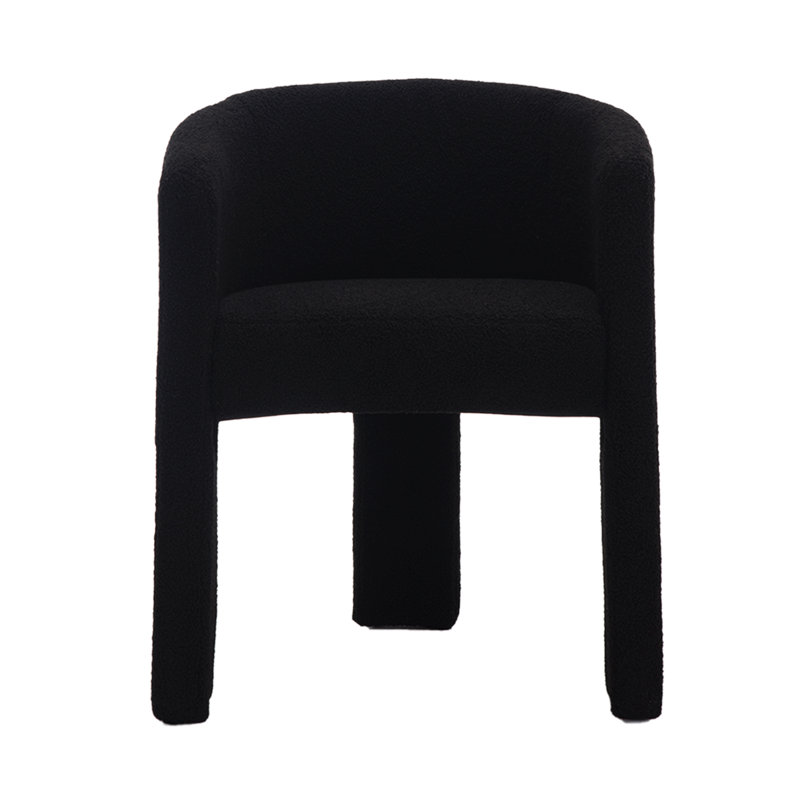 Chaise de baril Modern, Noir / Sherpa