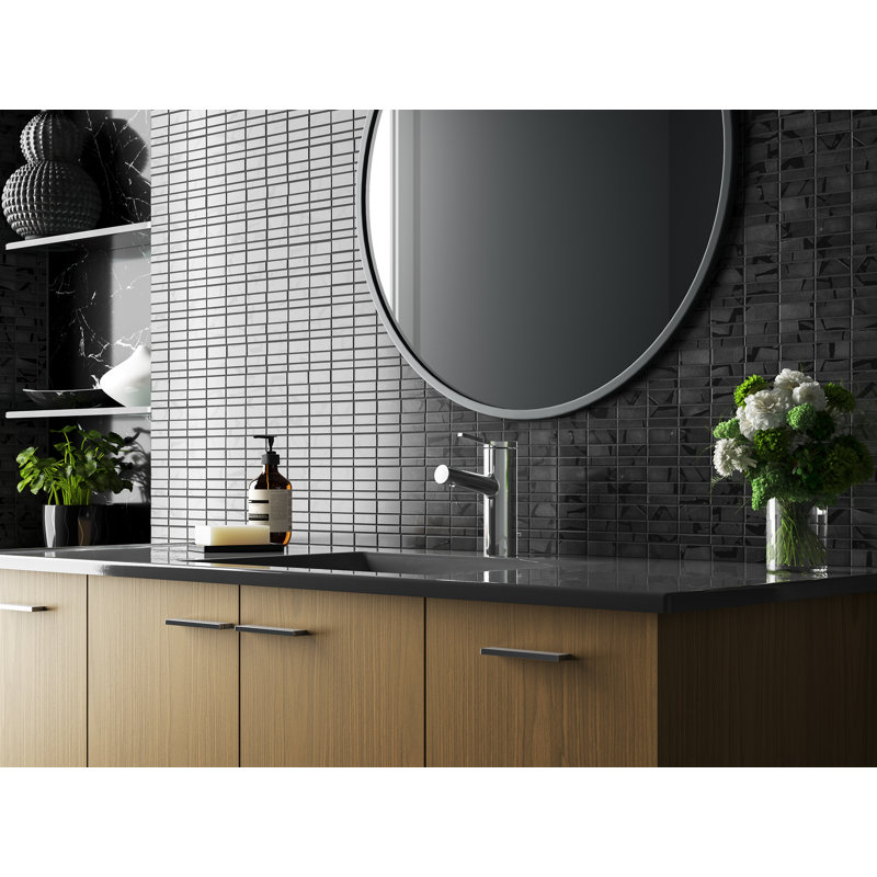 Kohler Elate Single-Handle Bathroom Faucet, One Hole Bathroom Sink Faucet, 0.5 gpm, Matte Black Bathroom Faucets, Matte Black