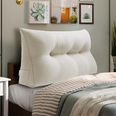 Sit-up Back Comfort Large Triangular Bolster Headboard Reading Wedge Pillow Compression