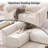6 Pieces Upholstered Sectional Modern Compression Chenille Modular Sofa Set With Corner Armless Sofa-134081544