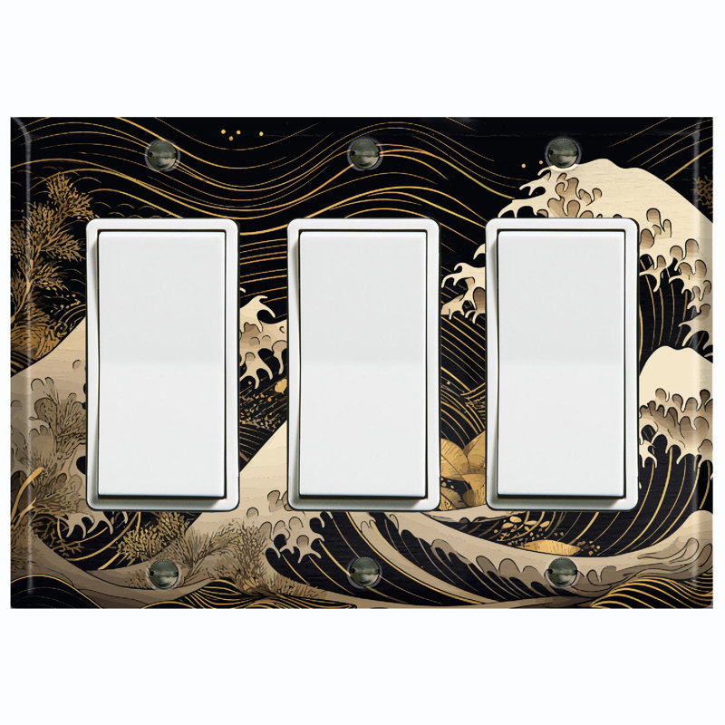 Plaque murale standard Black Rock Waves