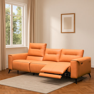 Canapé inclinable électrique luxueux en cuir italien Luxe
