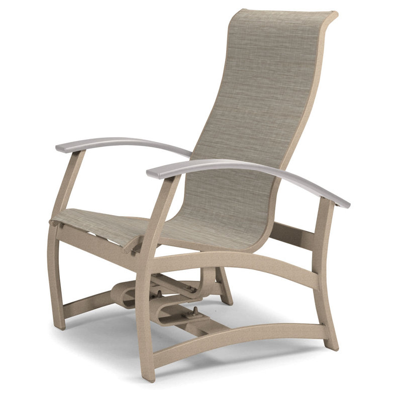Chaise de patio Askar, Bristol taupe Sunbrella®, Blanc P50, Désert texturé