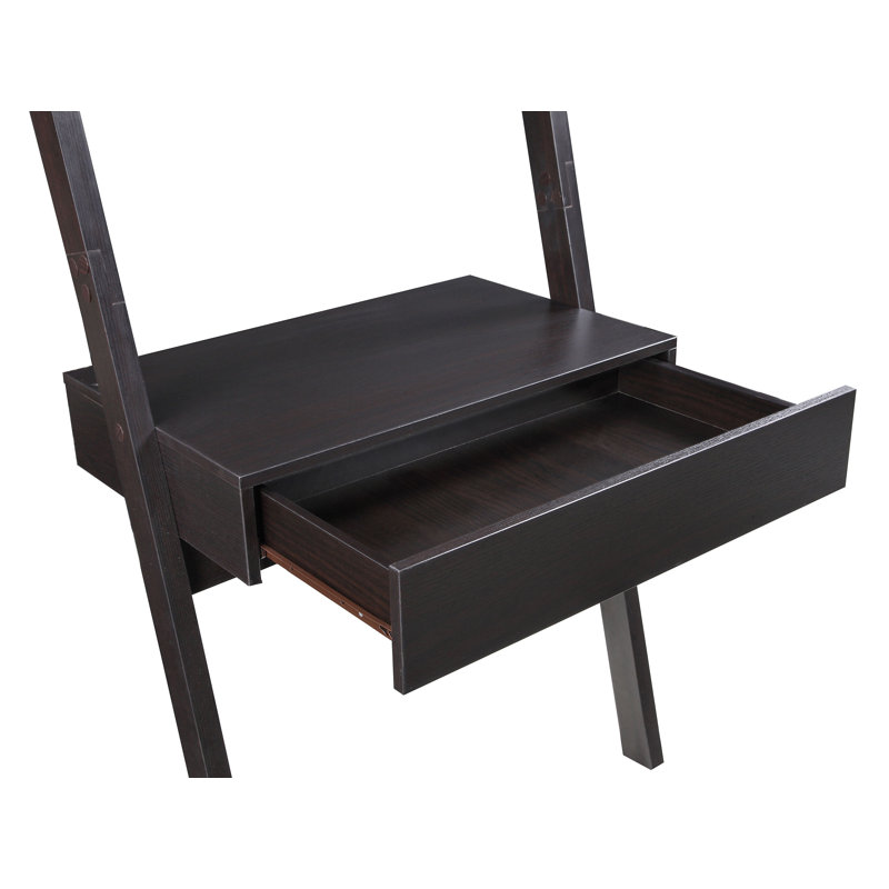 Delenia 29.9'' W Leaning Desk in Cappuccino
